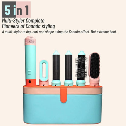 5-in-1 Hair Dryer & Styler with Curling Barrel Hot Air Brush
